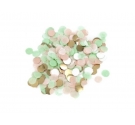 Confeti Círculos Dorados, Blanco, Mint y Salmón