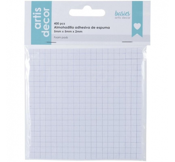 Cuadrado Foam adhesiva espuma doble cara 5mm x 5mm x 2mm