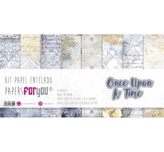 KIT Papel Tela Once Upon a Time 8 papeles 125g
