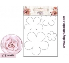 Kit de flores de foamiran, Camelia blanca