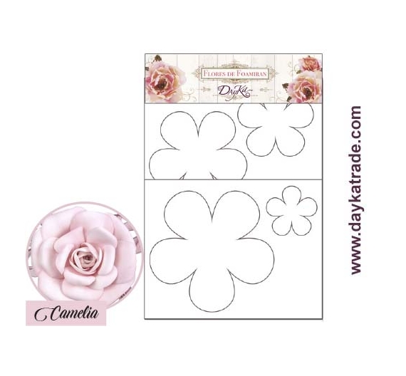 Kit de flores de foamiran, Camelia blanca