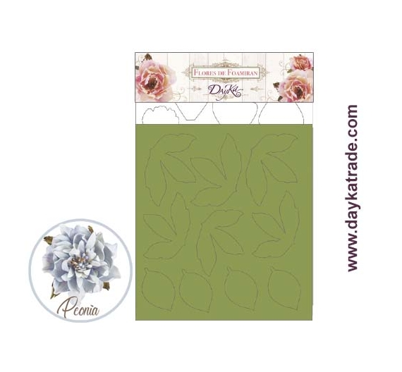 Kit de flores de foamiran, modelo Peonia