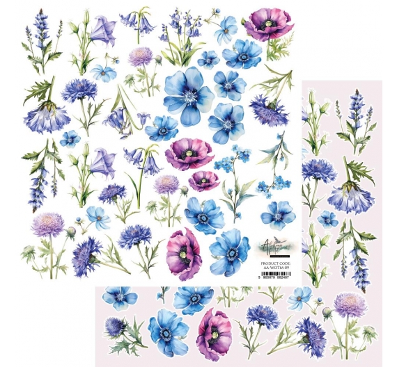 Papel de doble cara Whispers of the Mountains Flores 30,5 x 30,5cm