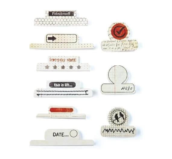 Tabs Oficce - Basic White, 9 unidades surtidas.