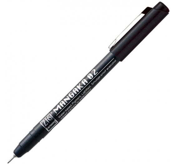 Zig Kuretake Mangaka punta 0,2mm Negro