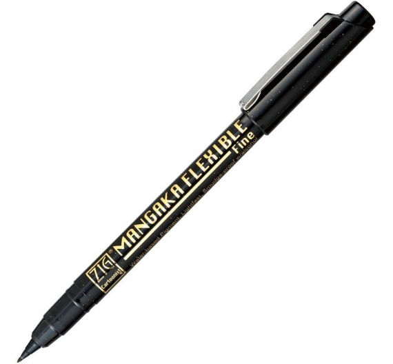 Zig Kuretake Mangaka flexible medium Negro