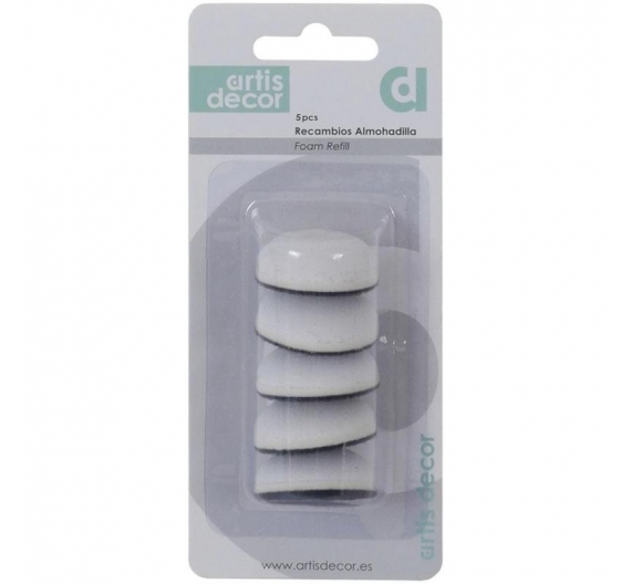 Pack 5 Esponjas para aplicador redondo 3cm