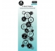 Sello transparente 6,8 x 20,4cm Typewriter Keys
