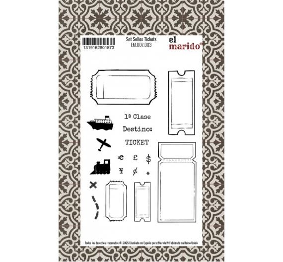 Set Sellos Tickets (10,5 x 15cm)