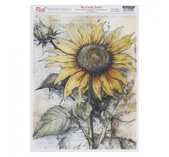 Papel de Arroz 29,7 x 42cm. - Girasol