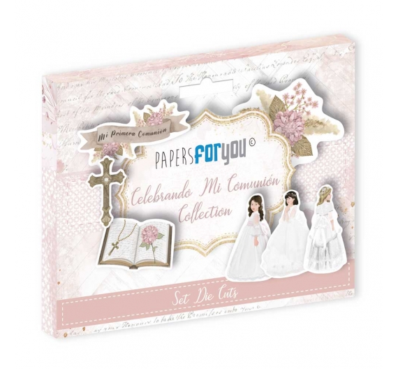 Die Cuts Celebrando Mi Comunión Niñas. 16 piezas