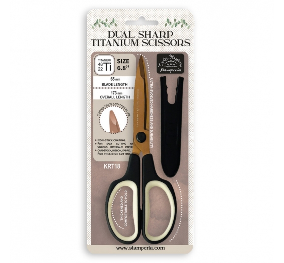 Tijeras de Titanio doble filo 6,8"