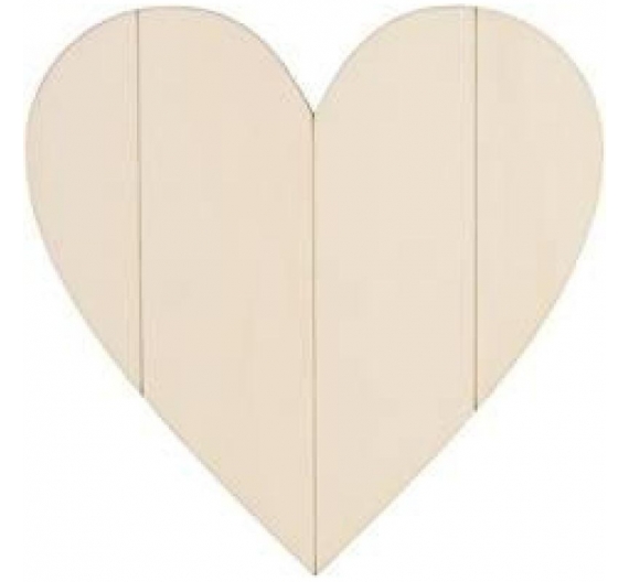 Corazón Alistonado Chopo 25x25cm