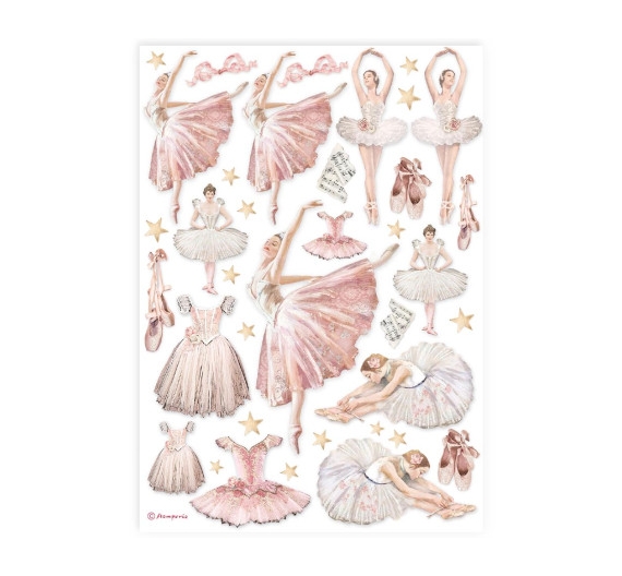 Bailarina Papel de arroz 21 x 29,7cm