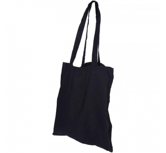 Bolsa algodón con asa larga 36 x 40cm - Negra