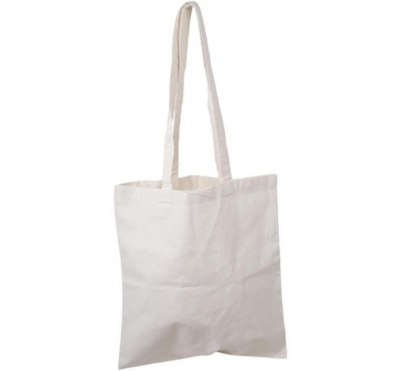 Bolsa algodón con asa larga 36 x 40cm - Natural