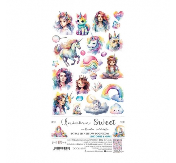 Unicorn Sweet. Recortables Girls 15,75 x 30,5cm