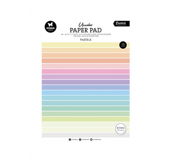 Block de cartulinas 170g Essentials Paper Pad Studio light A4 Pastels
