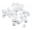 Lentejuela opaca blanca 7mm. 5gr. 375u. Aprox.