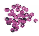 Lentejuela plateada fucsia 7mm. 5gr. 375u. Aprox.