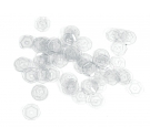 Lentejuela transparente cristal 7mm. 5gr. 375u. Aprox.