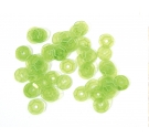 Lentejuela transparente verde 7mm. 5gr. 375u. Aprox.