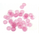 Lentejuela Transparente Rosa 7mm. 5gr. 375u. Aprox.