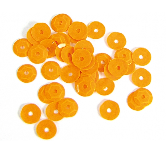 Lentejuela opaca naranja 7mm. 5gr. 375u. Aprox.