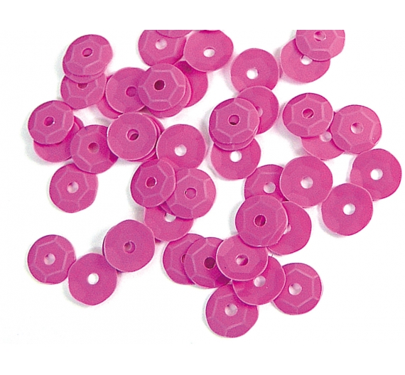 Lentejuela opaca fucsia 7mm. 5gr. 375u. Aprox.