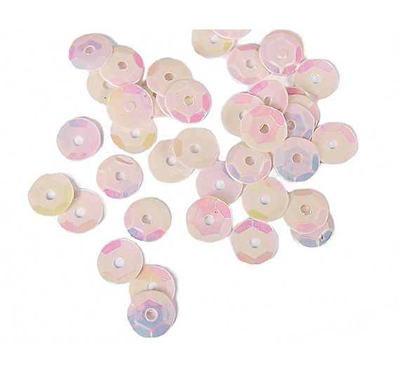 Lentejuela aurora boreale rosa claro 7mm 375u. Aprox.