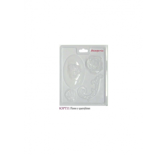 Flores y Querubines Molde