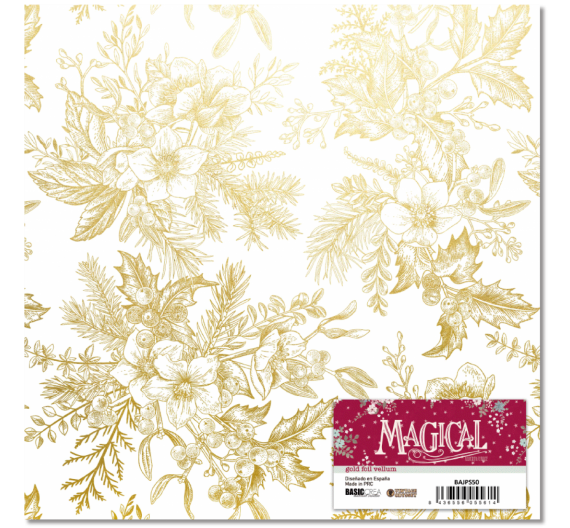 Magical. Vellum con foil Dorado 30,5 x 30,5cm.