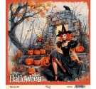 Sexy Halloween. Lámina Pin-Up 03. 20,3 x 20,3cm. Molinete Scrap.