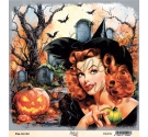 Sexy Halloween. Lámina Pin-Up 02. 20,3 x 20,3cm. Molinete Scrap.