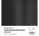 Cartulina Perlada de 30,5 x 32 cm Negro