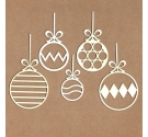 Chipboard "Bolas de Navidad".