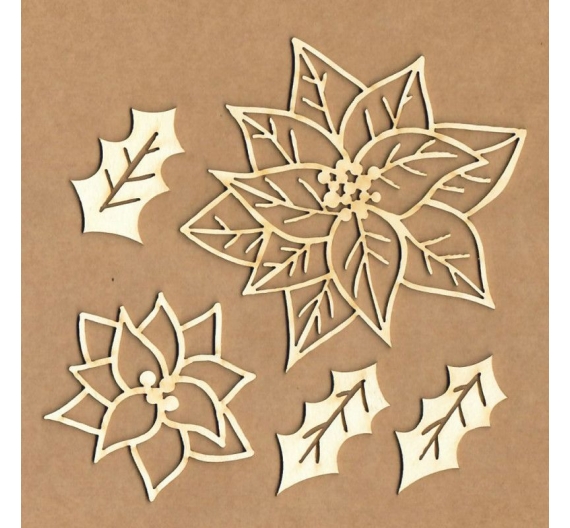 Chipboard "Flor de Pascua"