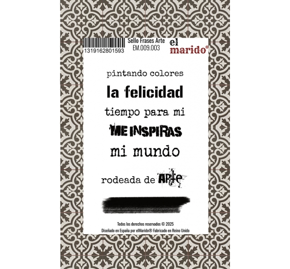 Sello Frases Arte (7,5 x 10,5cm)