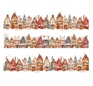 Transfer Textil 25 x 30cm. - Christmas Houses