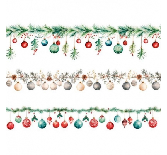 Transfer Textil 25 x 30cm. - Christmas Garlands