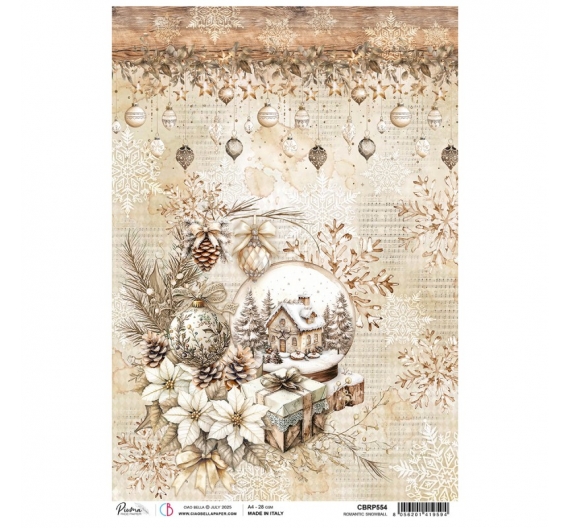 Winter Season Papel de arroz 21 x 29,7cm - Romantic Snowball