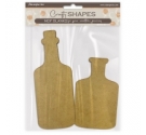 Set maderitas2 piezas. Botellas 8×21/9x15cm