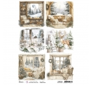 Winter Season Papel de arroz 21 x 29,7cm - Ventanas