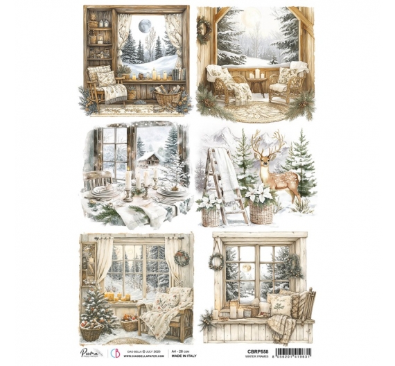Winter Season Papel de arroz 21 x 29,7cm - Ventanas