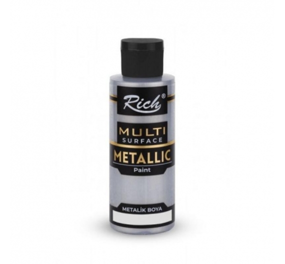 Acrílica Metálica Multi superficie Rich 120cc. - Plata Antigüa