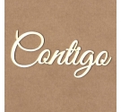 Chipboard "Contigo"