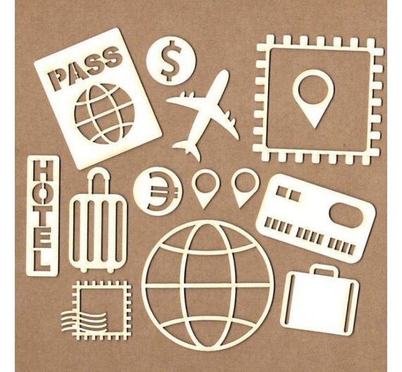Set de Chipboard - Viaje