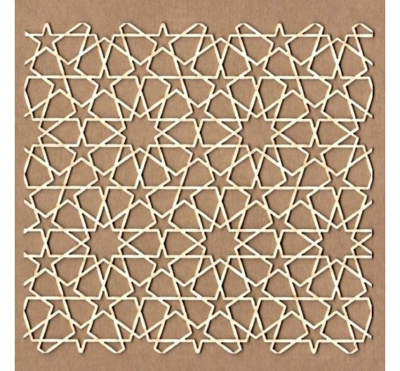Chipboard "Fondo arabesco pentagonal"