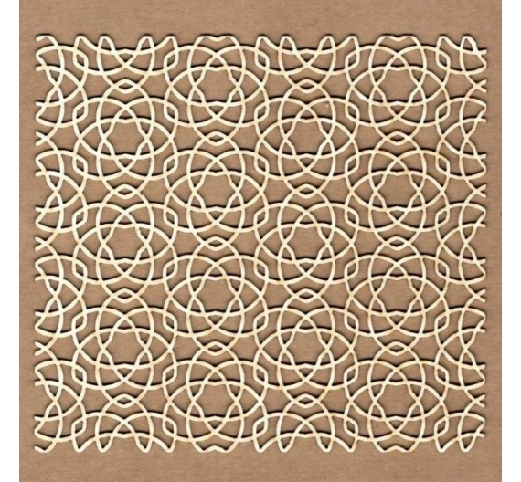 Chipboard "Fondo arabesco hexapétalo"