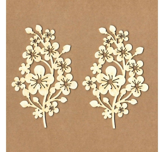 Chipboard "Ramo de Sakura"